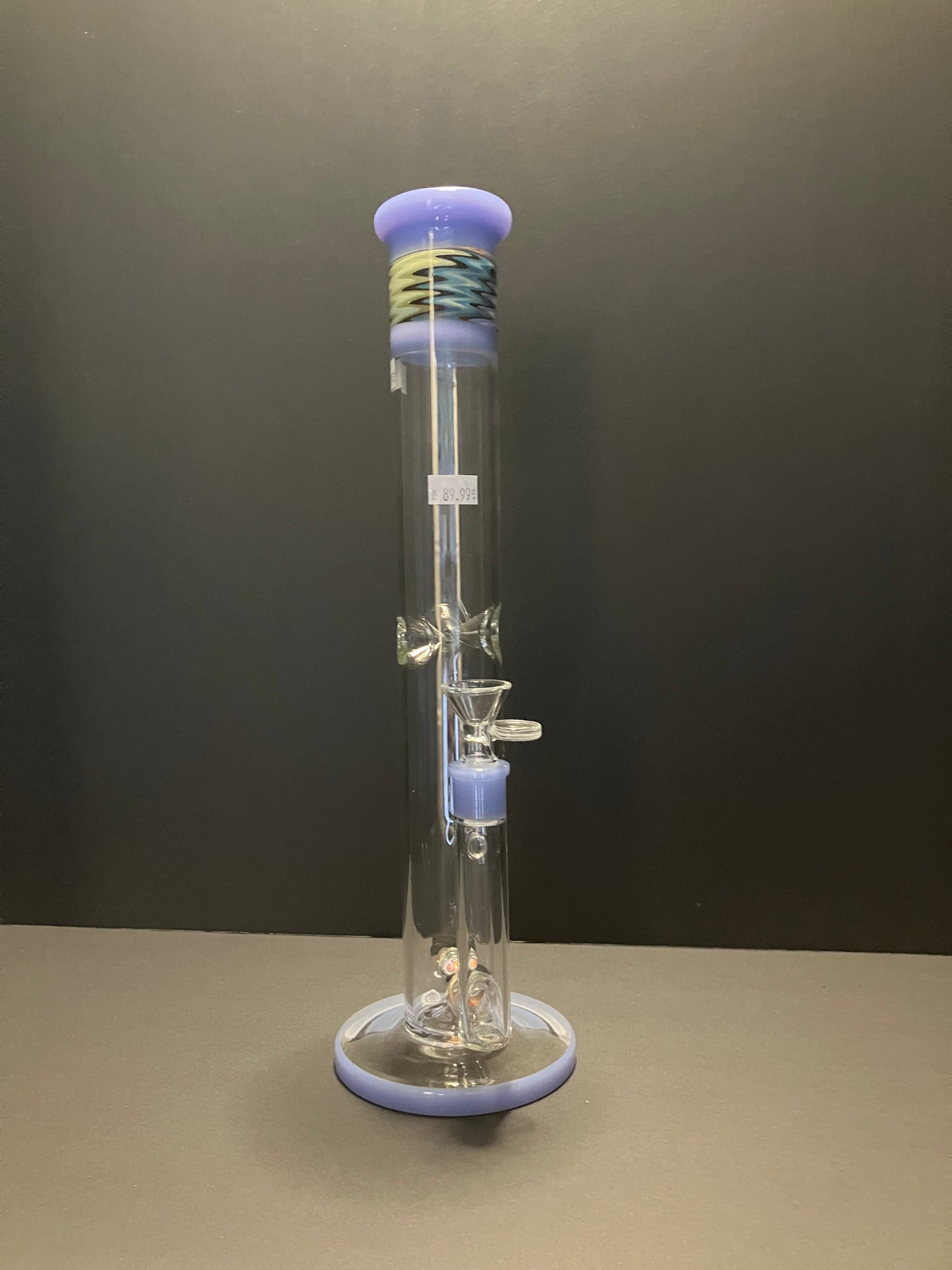 Greek Glass Single Inline Straight Tube