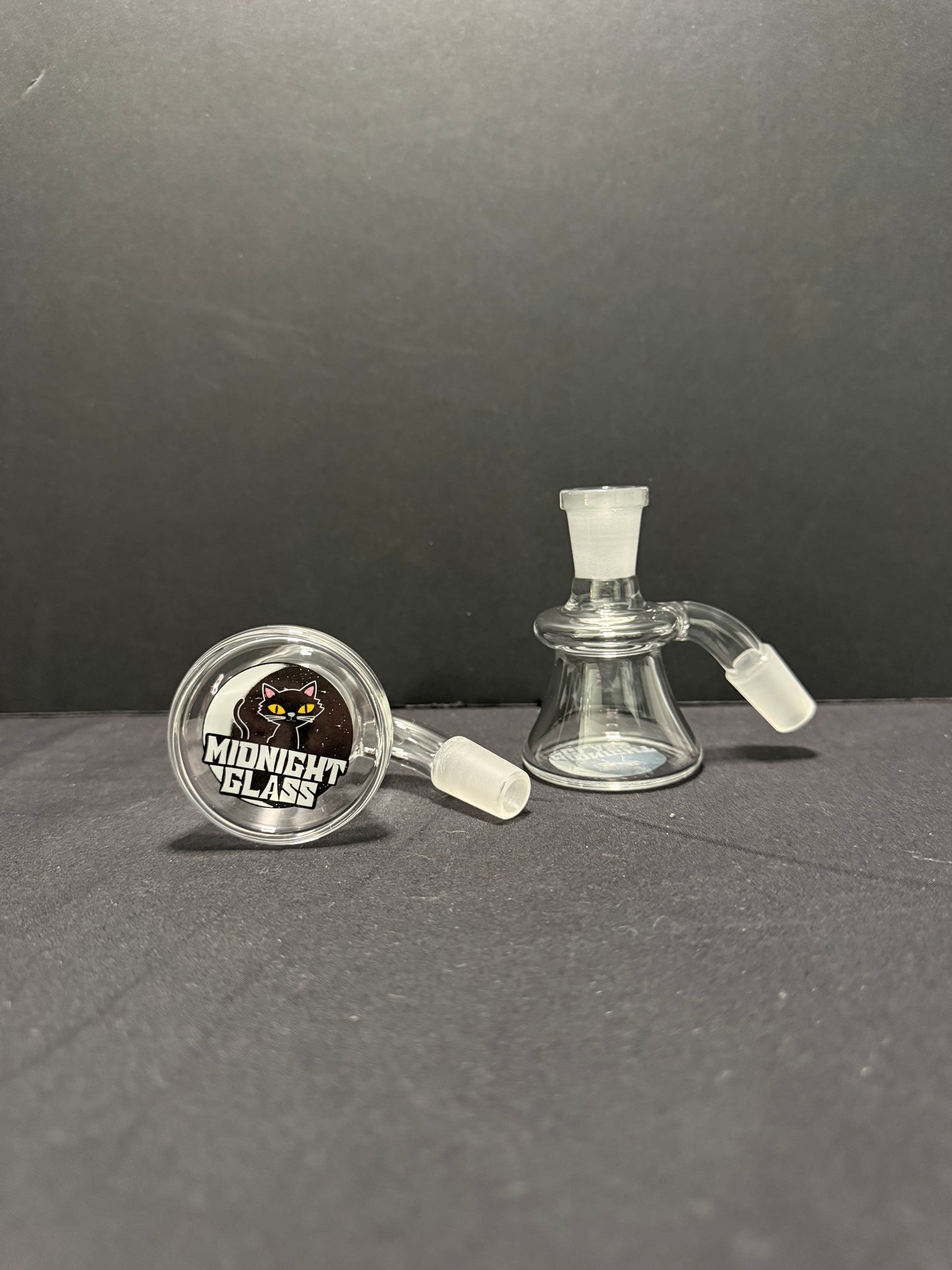 MIDNIGHT GLASS CLEAR DRY ASH CATCHER 14MM 45DEGREE