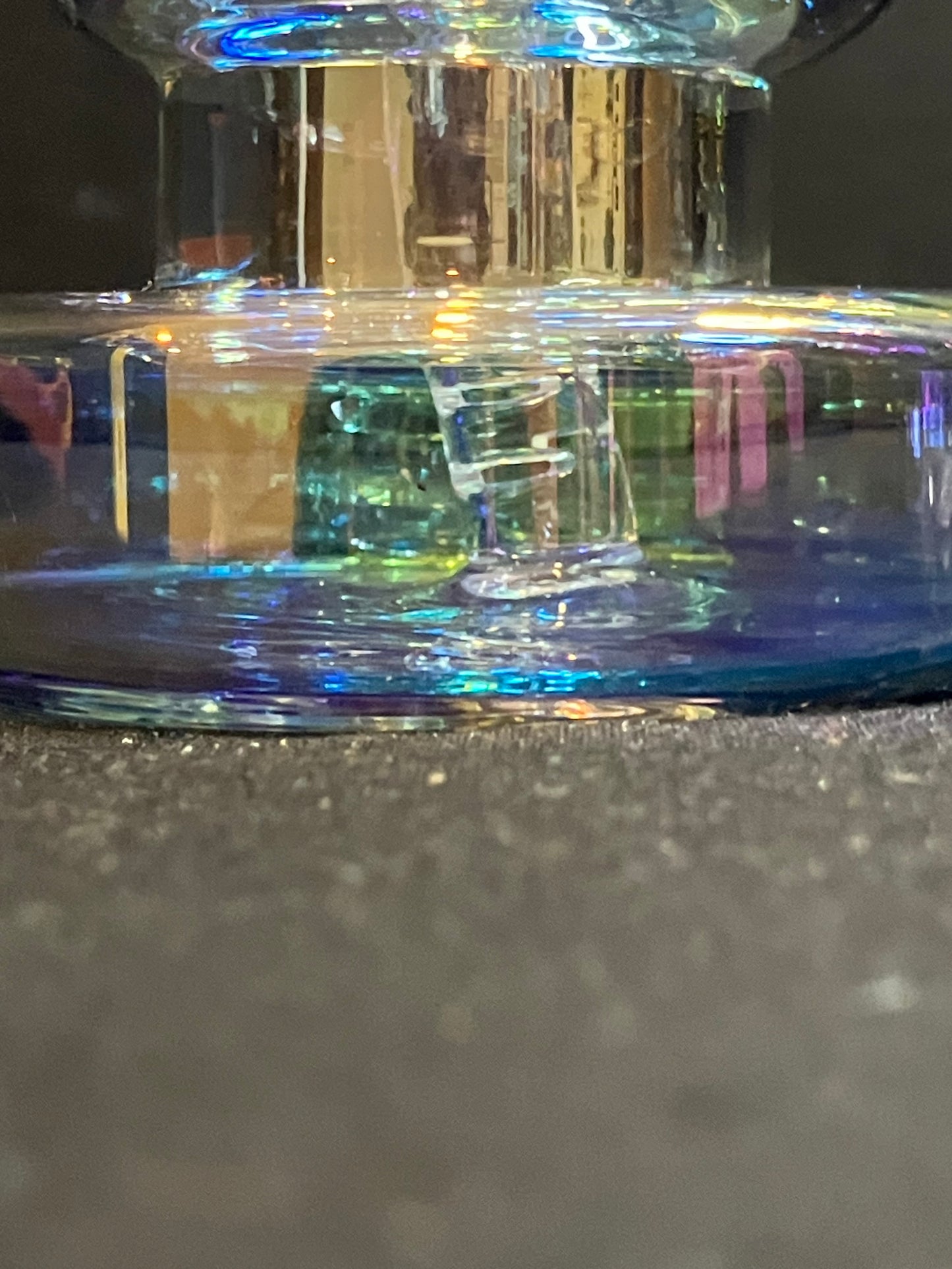 6.5” Iridescent Bent Neck Mini Rig
