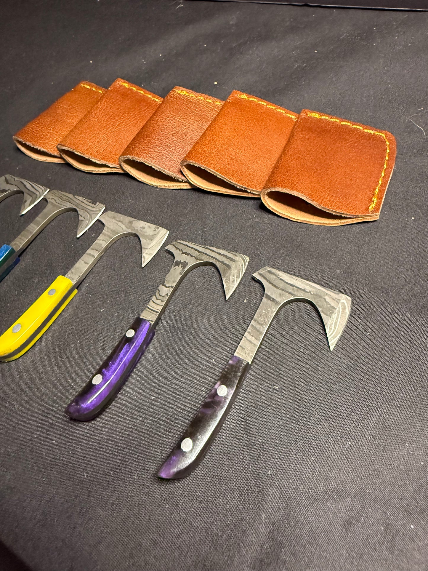 Damascus Steel Tomahawk Dab Tools