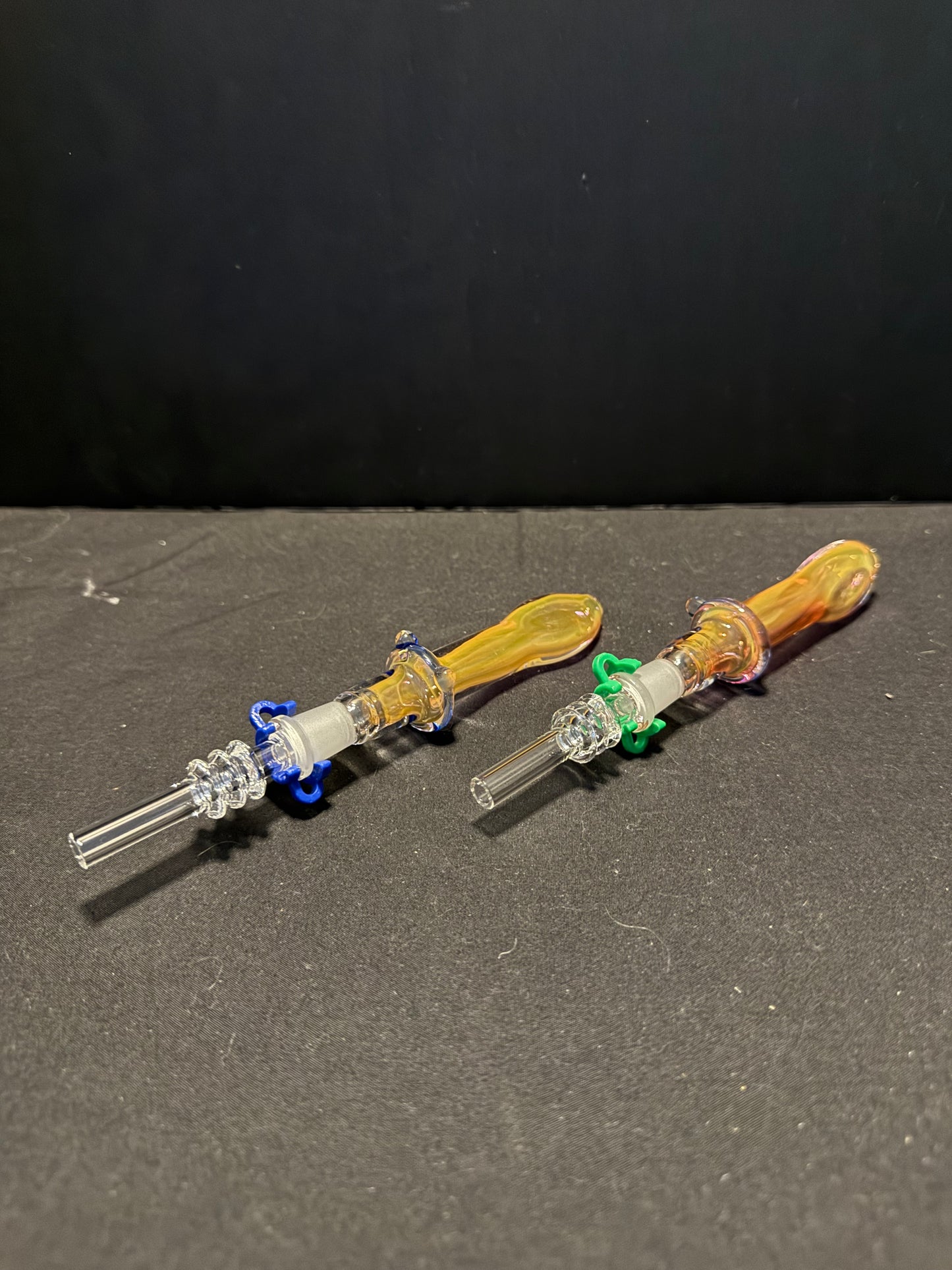 FUMED GLASS HONEY DAB STRAW