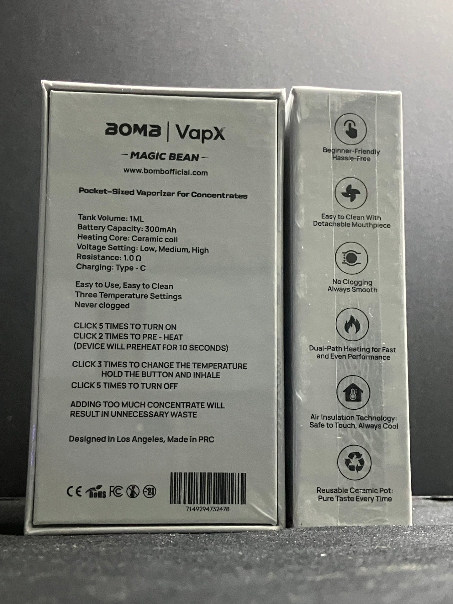 Bomb x VapX Magic Bean Mobile Vaporizer