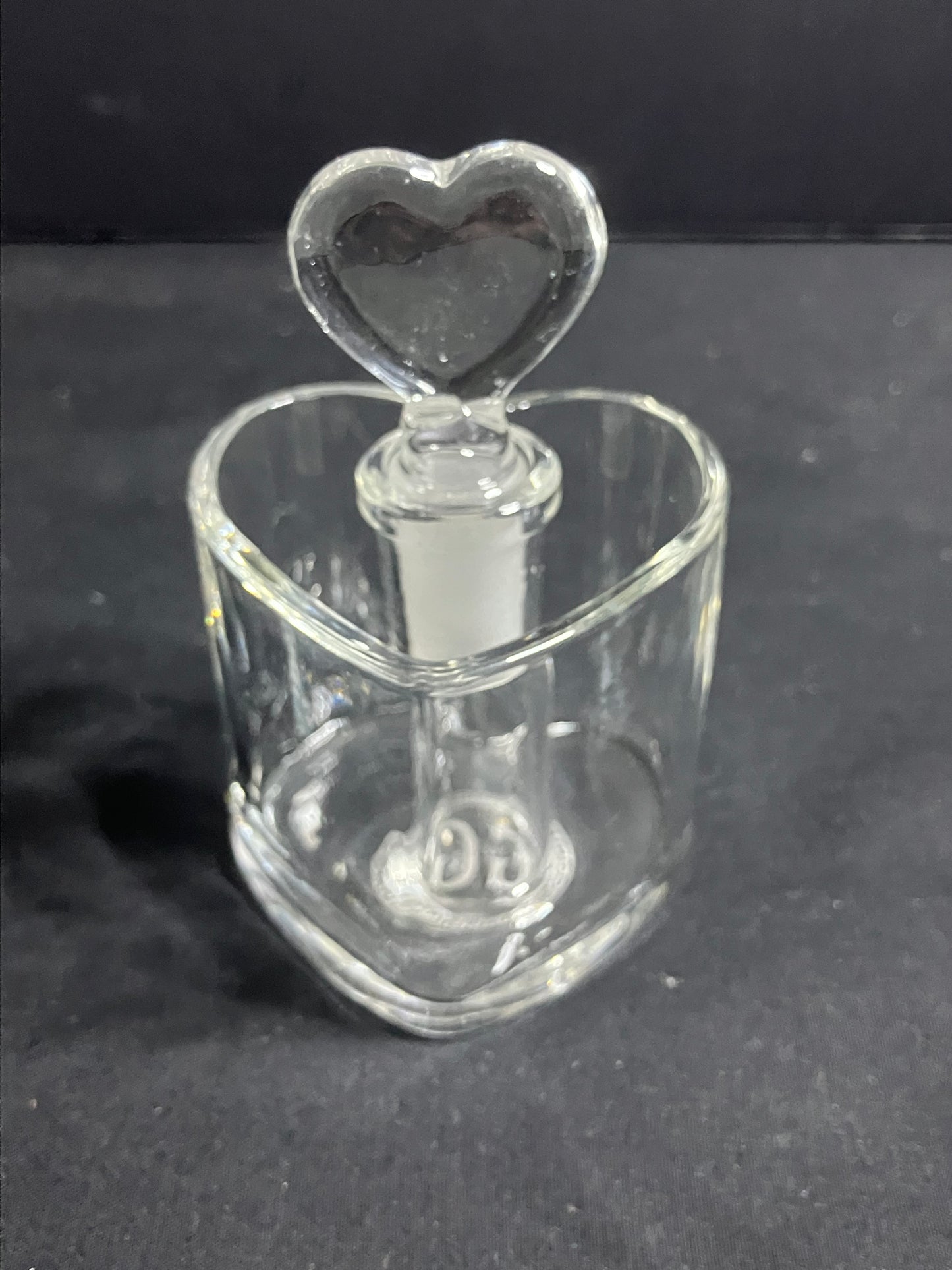 Greek Glass Heart Shaped Qtip & Iso Holder