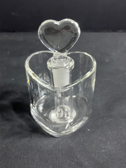 Greek Glass Heart Shaped Qtip & Iso Holder