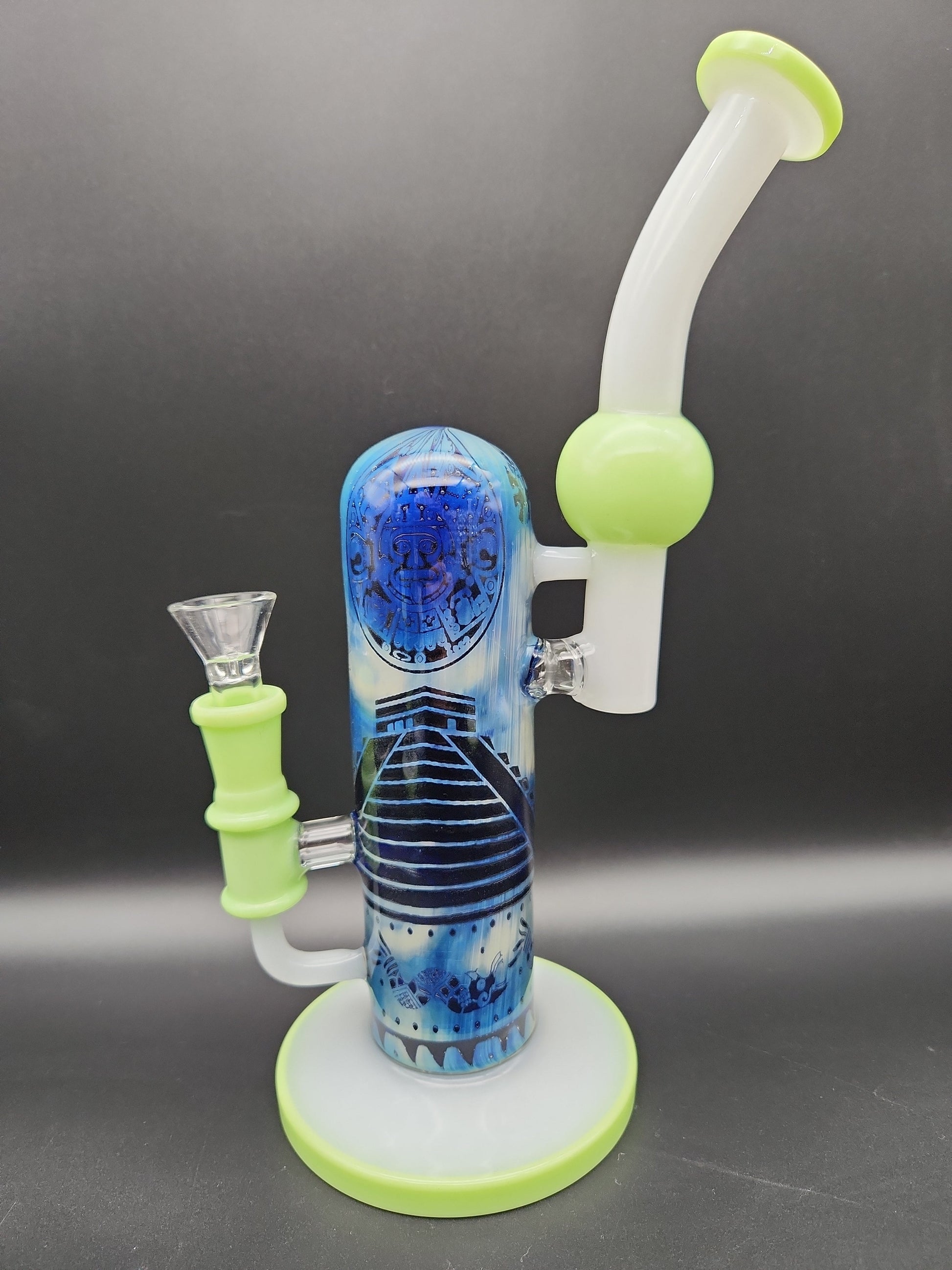 10.5" Designer Glass Sidecar Bubbler - Avernic Smoke Shop