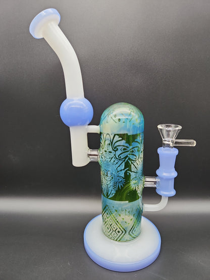 10.5" Designer Glass Sidecar Bubbler - Avernic Smoke Shop