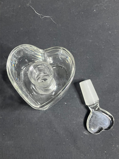 Greek Glass Heart Shaped Qtip & Iso Holder