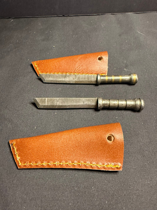 Single Edge Damascus Steel Dab Tool
