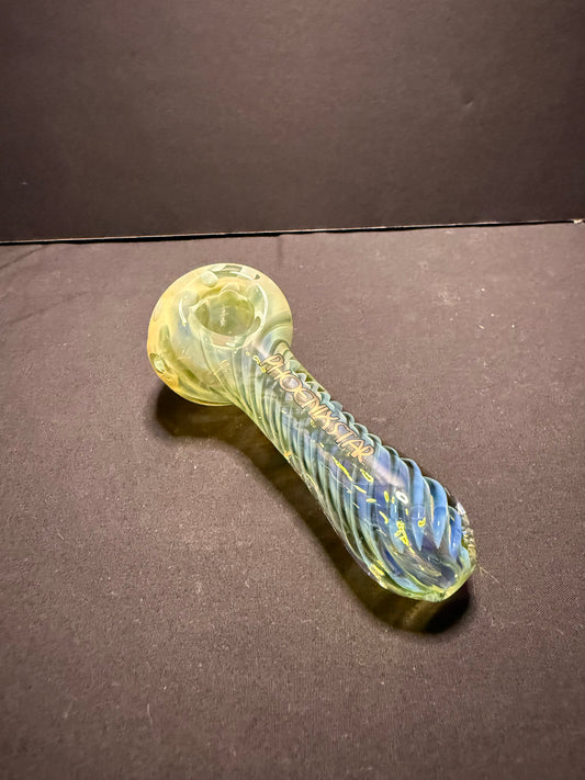 Phoenix Silver Fumed Color Swirl Pipe