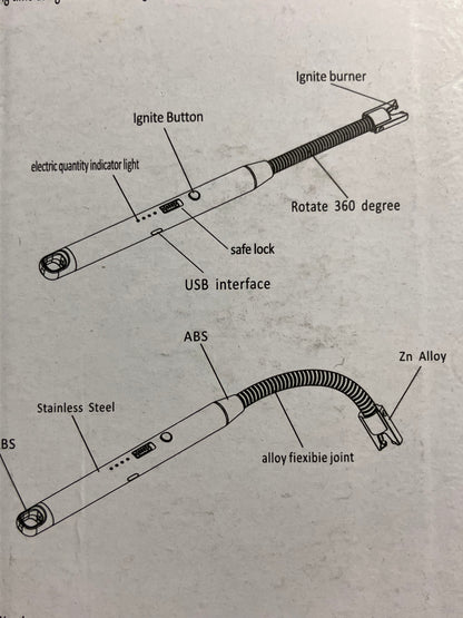 Long Reaching Electric Arc Lighter