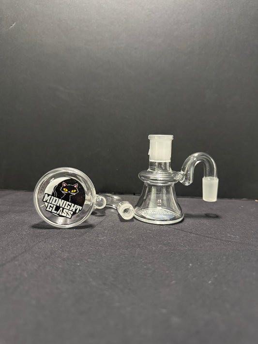 MIDNIGHT GLASS CLEAR DRY ASH CATCHER 14MM 90DEGREE