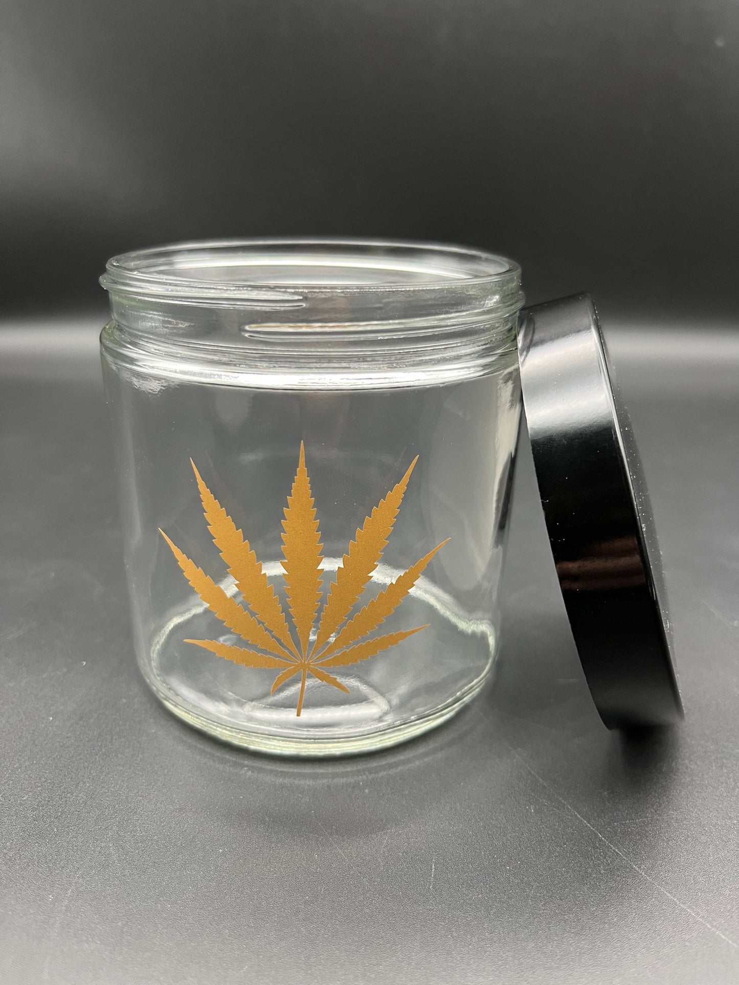 420 Science Clear Screw Top Jar | Gold Leaf - Avernic Smoke Shop