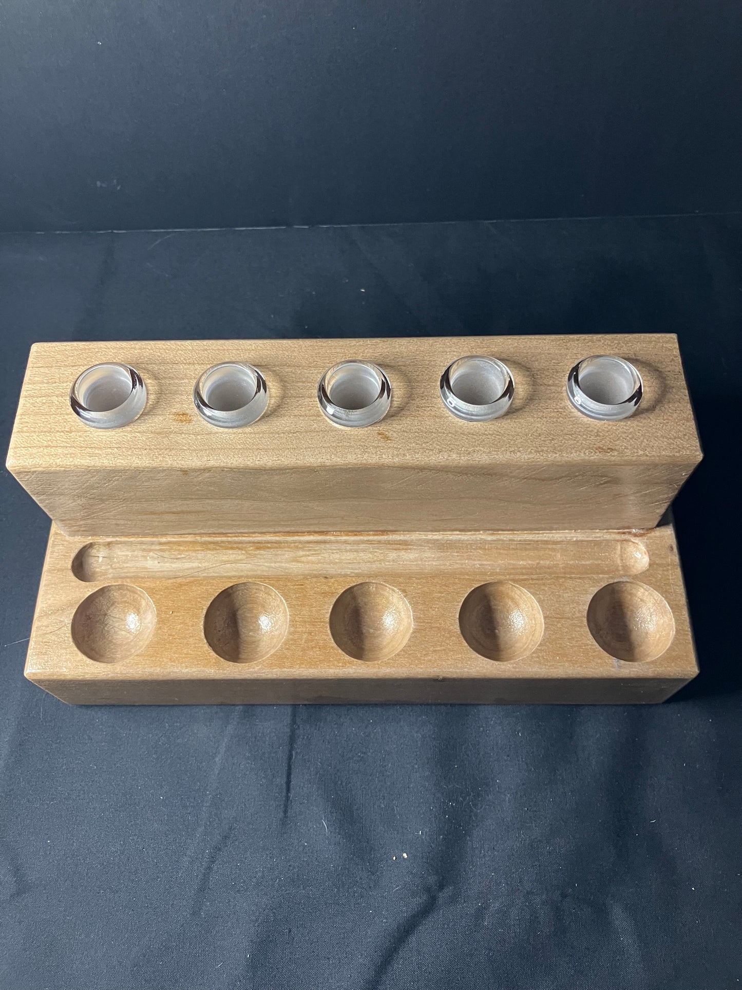 MIDNIGHT GLASS - 14MM WOODEN DAB STATIONS