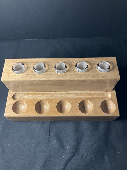 MIDNIGHT GLASS - 14MM WOODEN DAB STATIONS