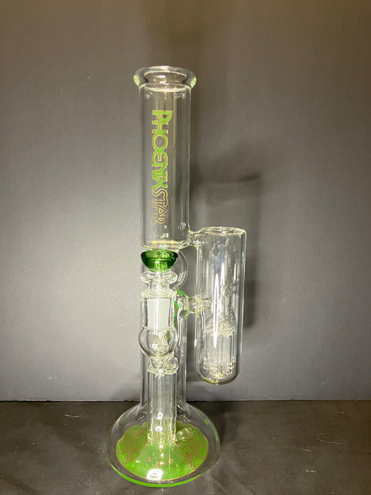 Phoenix 14” Dual Tree Perc Hollow Foot Bong