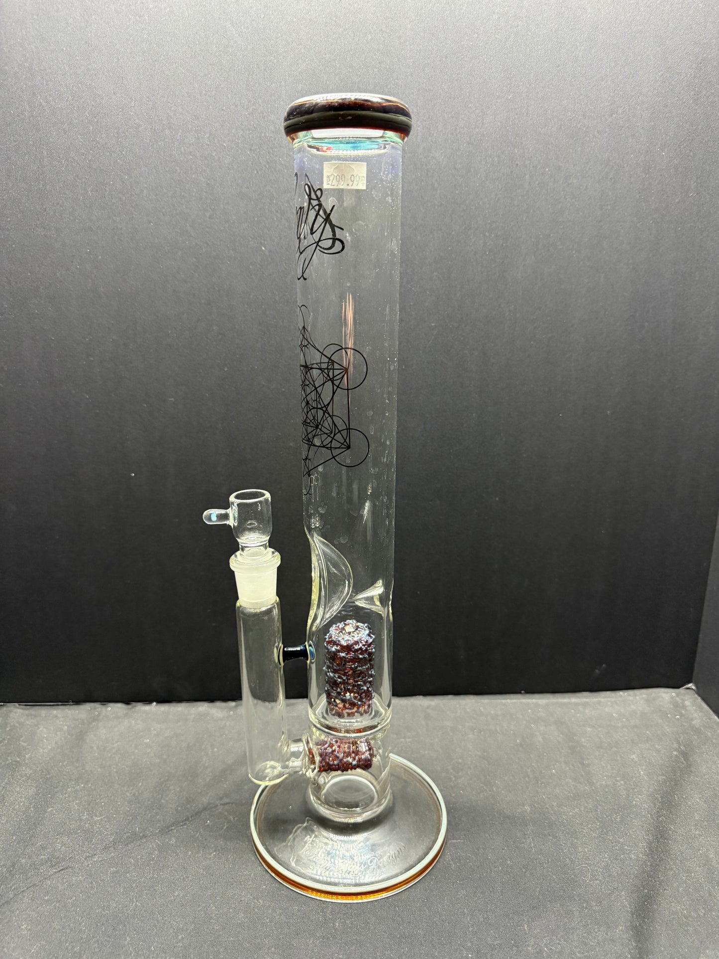 Envy Glass 16" "Pop Rocks" Dual Perc Straight Tube
