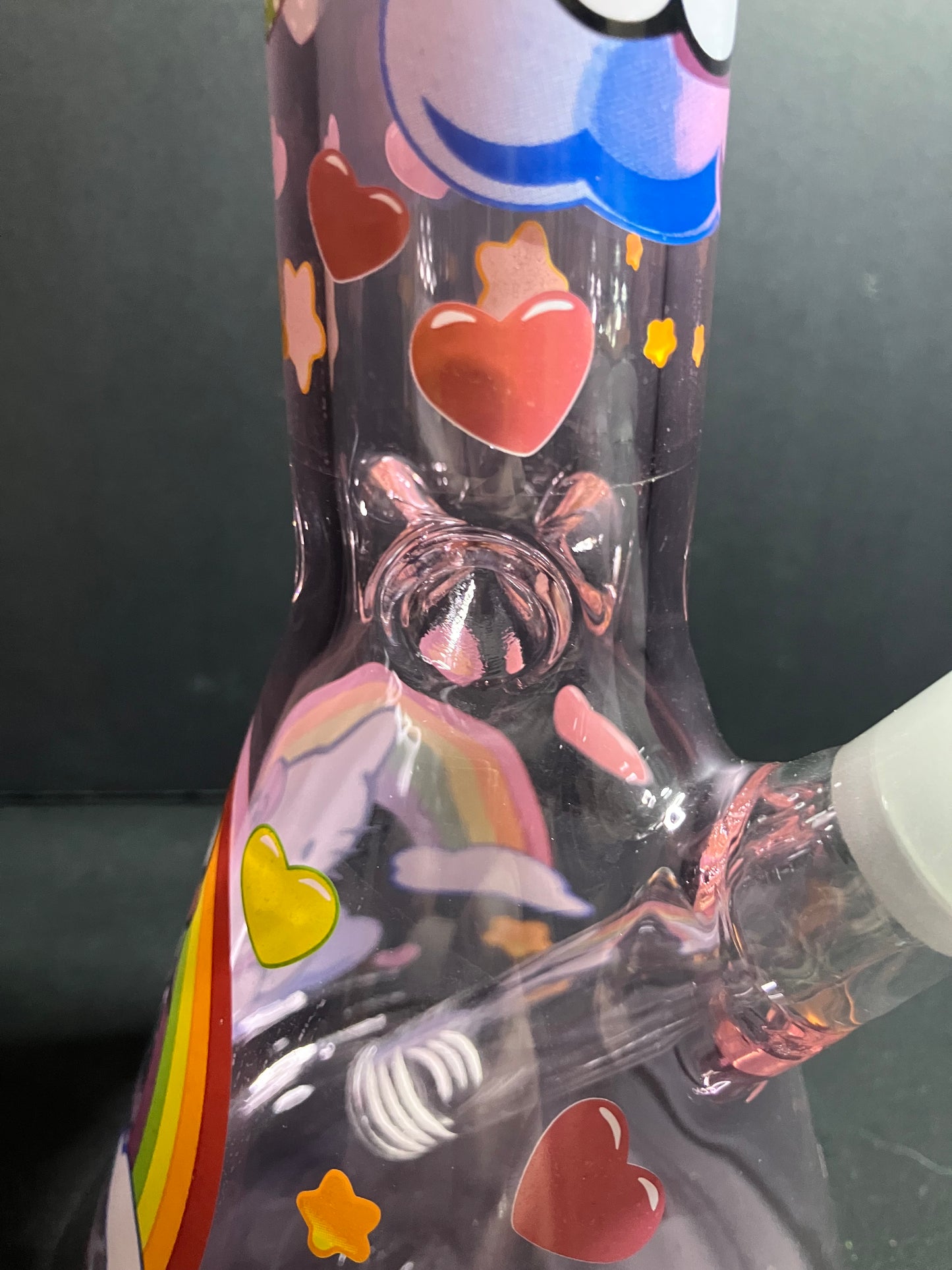 10” Colorful Kitty Graphic Beaker