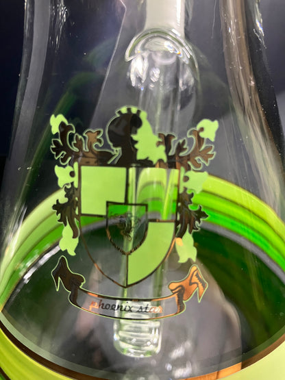 Phoenix 18” Striped Beaker w/ Triple Tree Perc