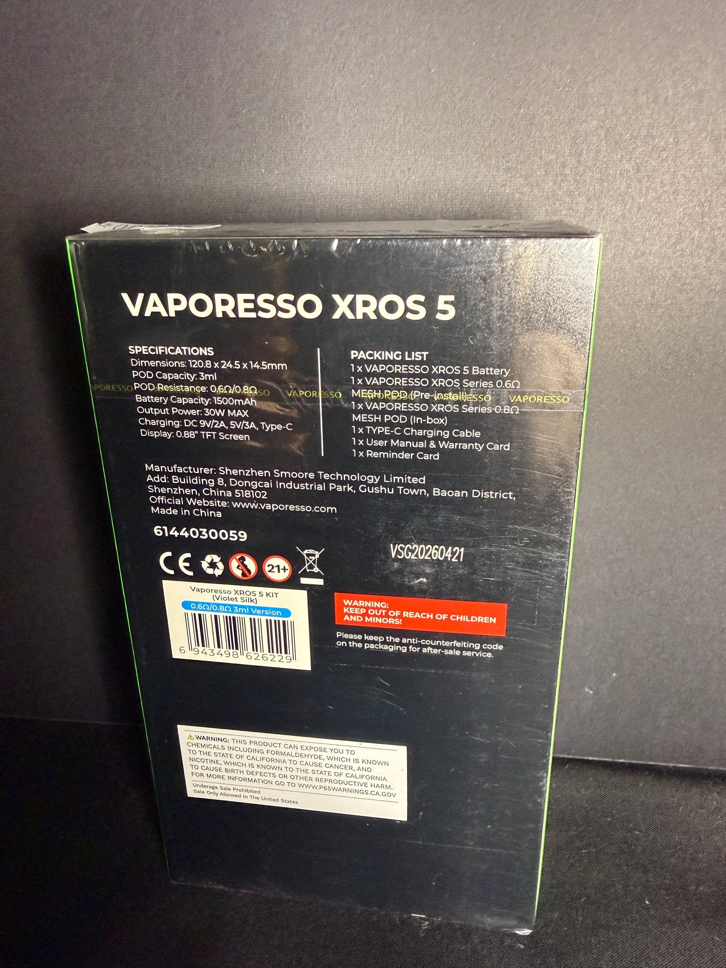 Vaporesso - XROS 5 1500mAh Pod System Kit