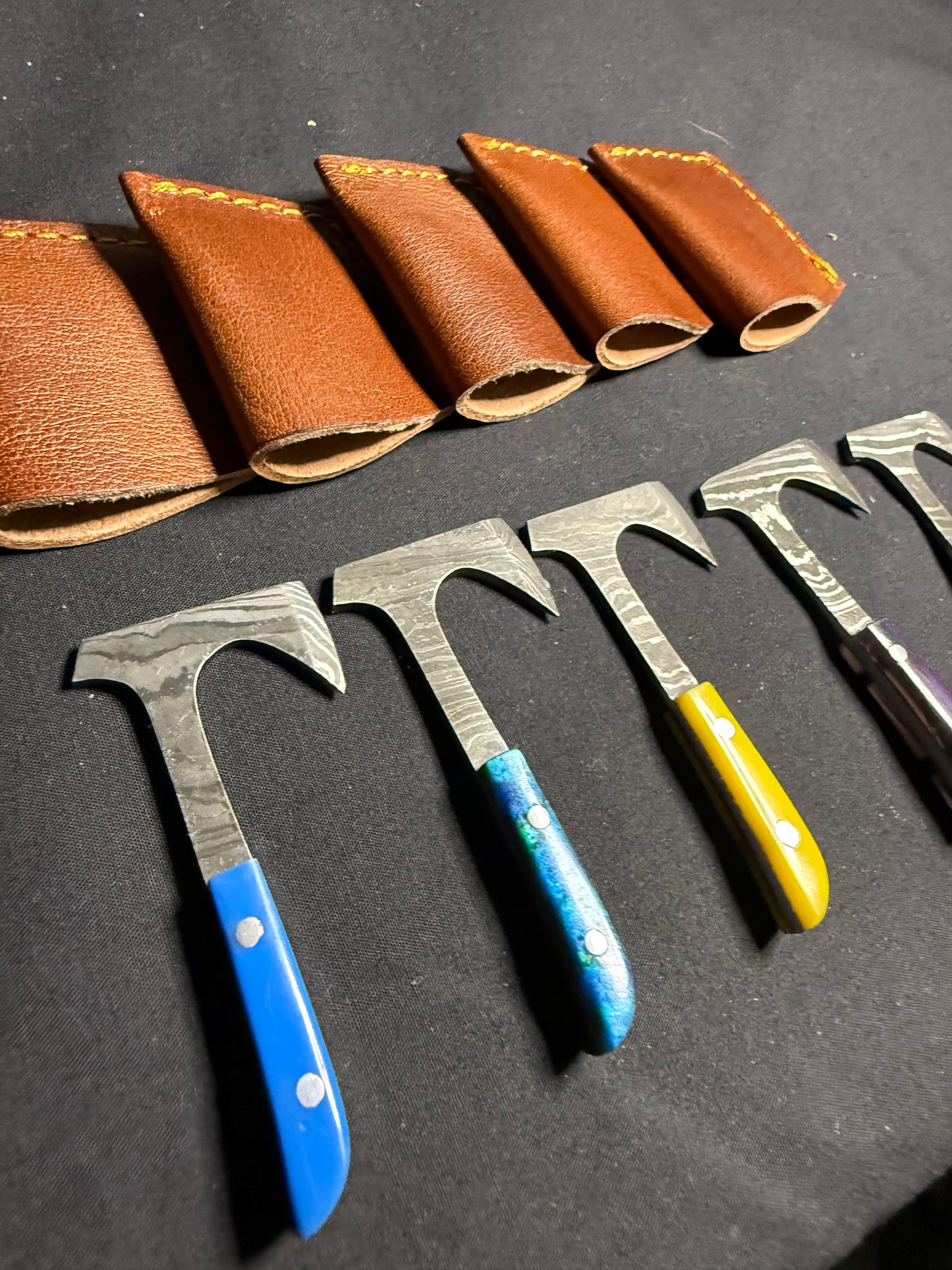 Damascus Steel Tomahawk Dab Tools