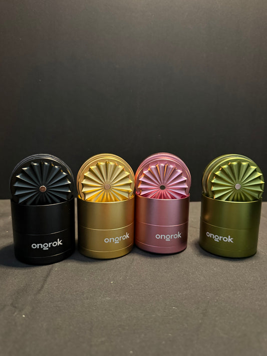 ONGROK Flower Petal Toothless Aluminum Storage Grinder 2.5"