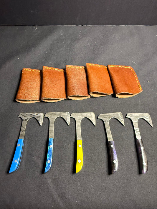Damascus Steel Tomahawk Dab Tools