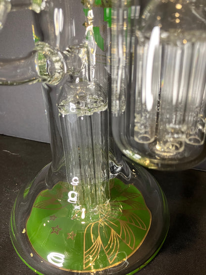 Phoenix 14” Dual Tree Perc Hollow Foot Bong