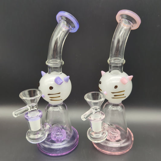 7" Hey Kitten Water Pipe - Avernic Smoke Shop