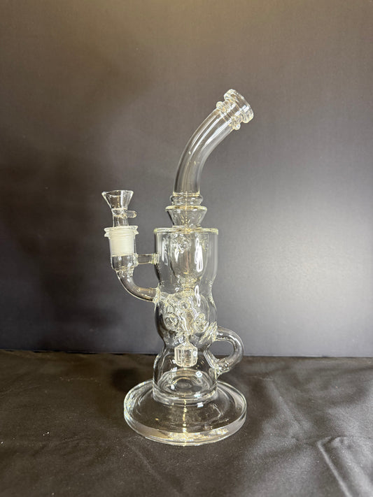 11" Clear Swiss Sphere Recycler Bong