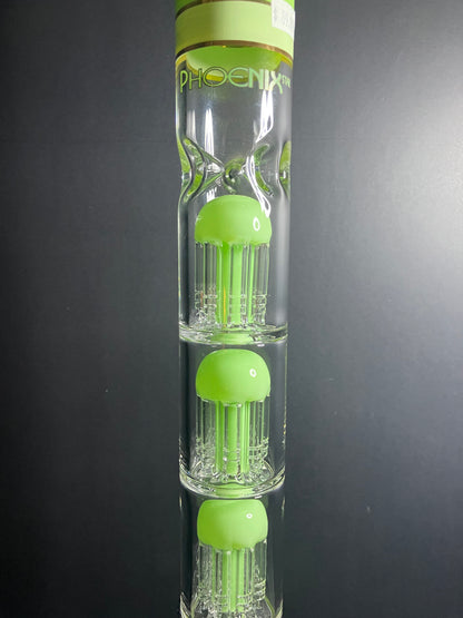 Phoenix 18” Striped Beaker w/ Triple Tree Perc