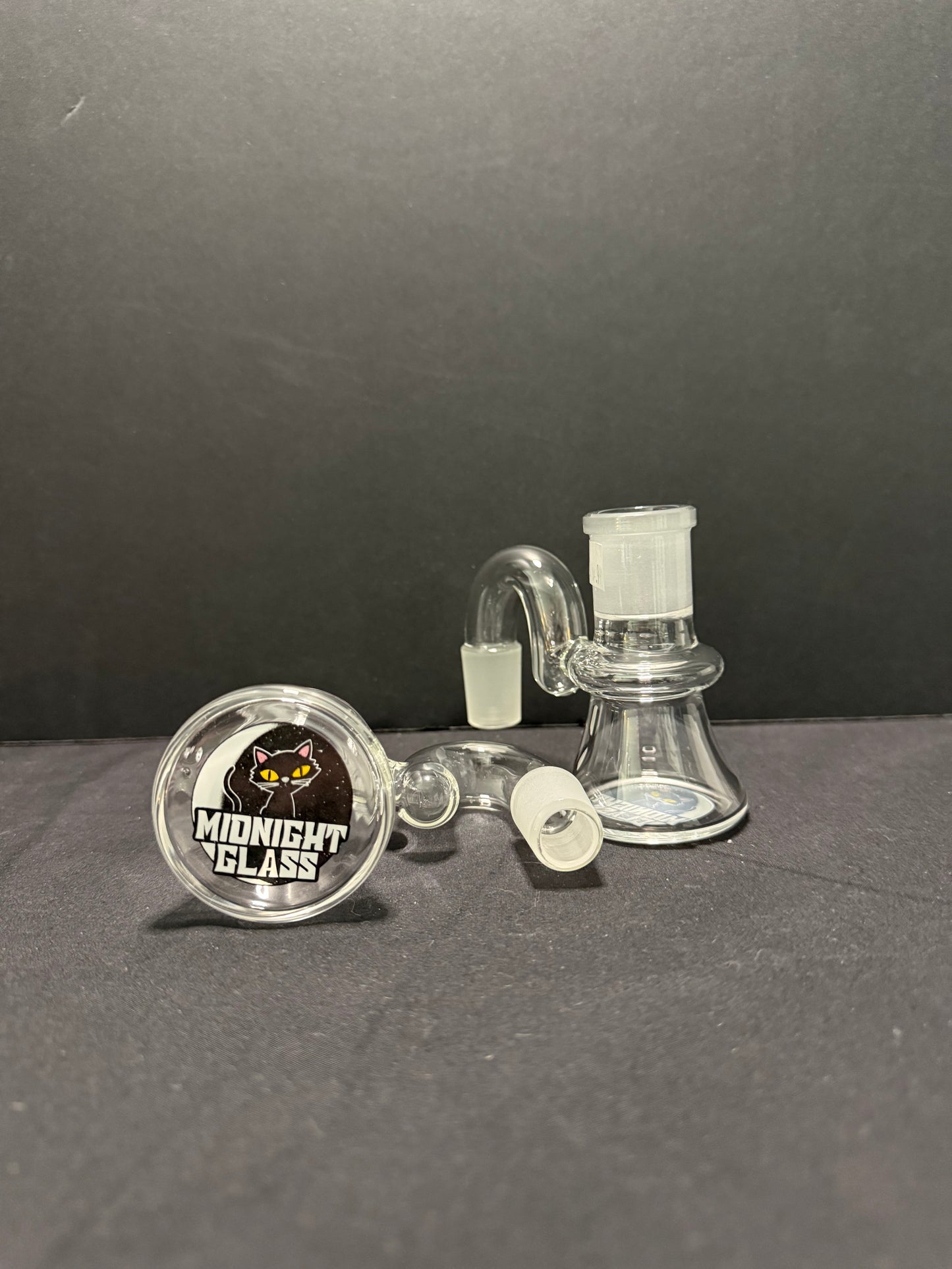 Midnight Glass Clear Dry Ash Catcher 18mm