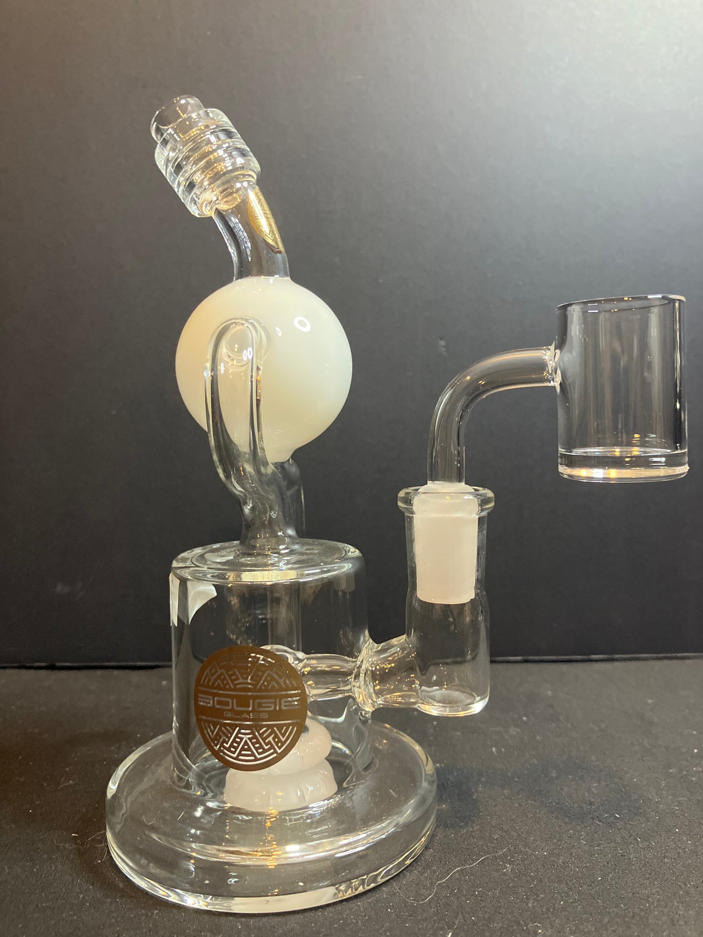 Bougie Glass 6” Orbit Recycler Dab Rig