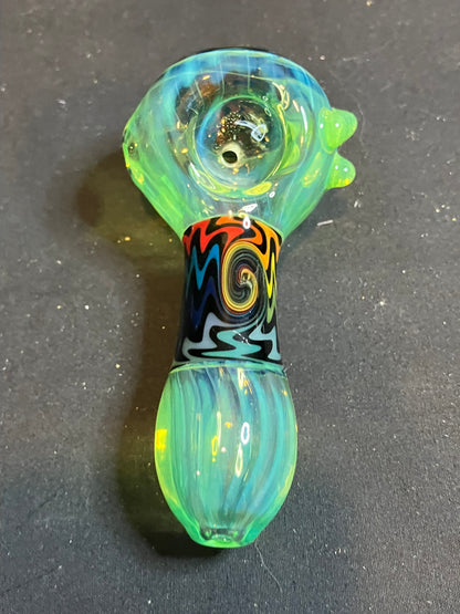 4” Color Fumed Wig Wag Pipes