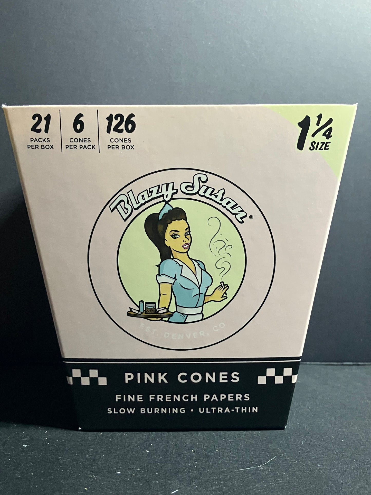 Blazy Susan | Pink 1 1/4 Pre-Rolled Cones 6 Pack| Individual Pack