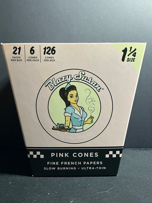 Blazy Susan | Pink 1 1/4 Pre-Rolled Cones 6 Pack| Individual Pack