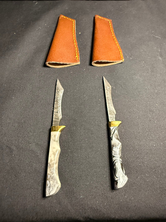 ANGULAR BLADE DAMASCUS STEEL DAB TOOL