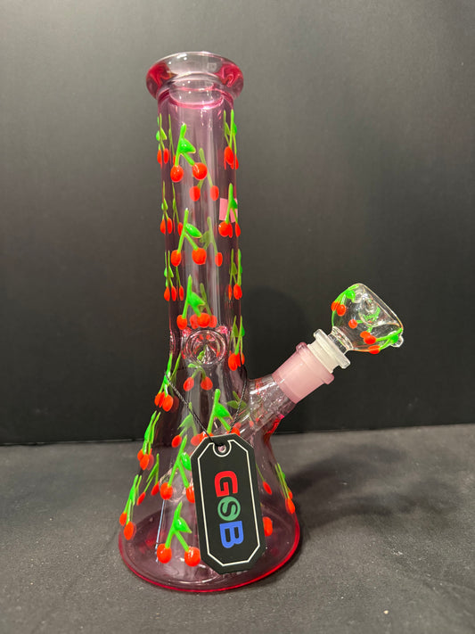 Cherries Glow In The Dark Beaker 10"