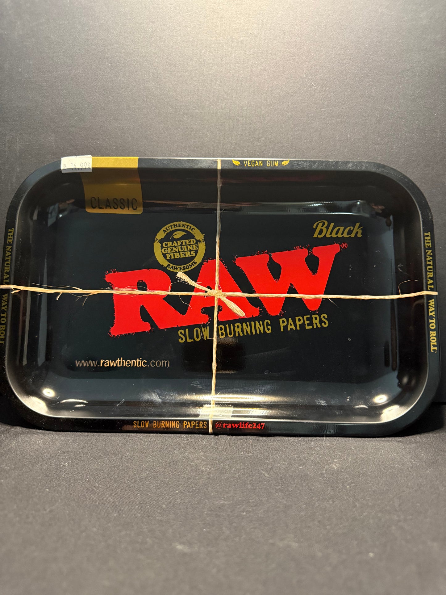 RAW Black Metal Rolling Tray - Medium + Large