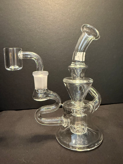 6" Mini Multi Hole Recycler Dab Rig