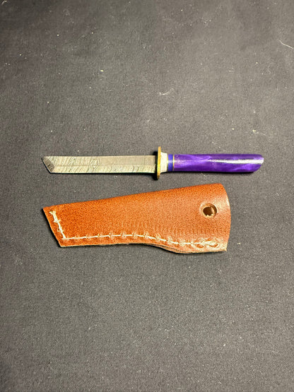 Single Edge Damascus Steel Dab Tool