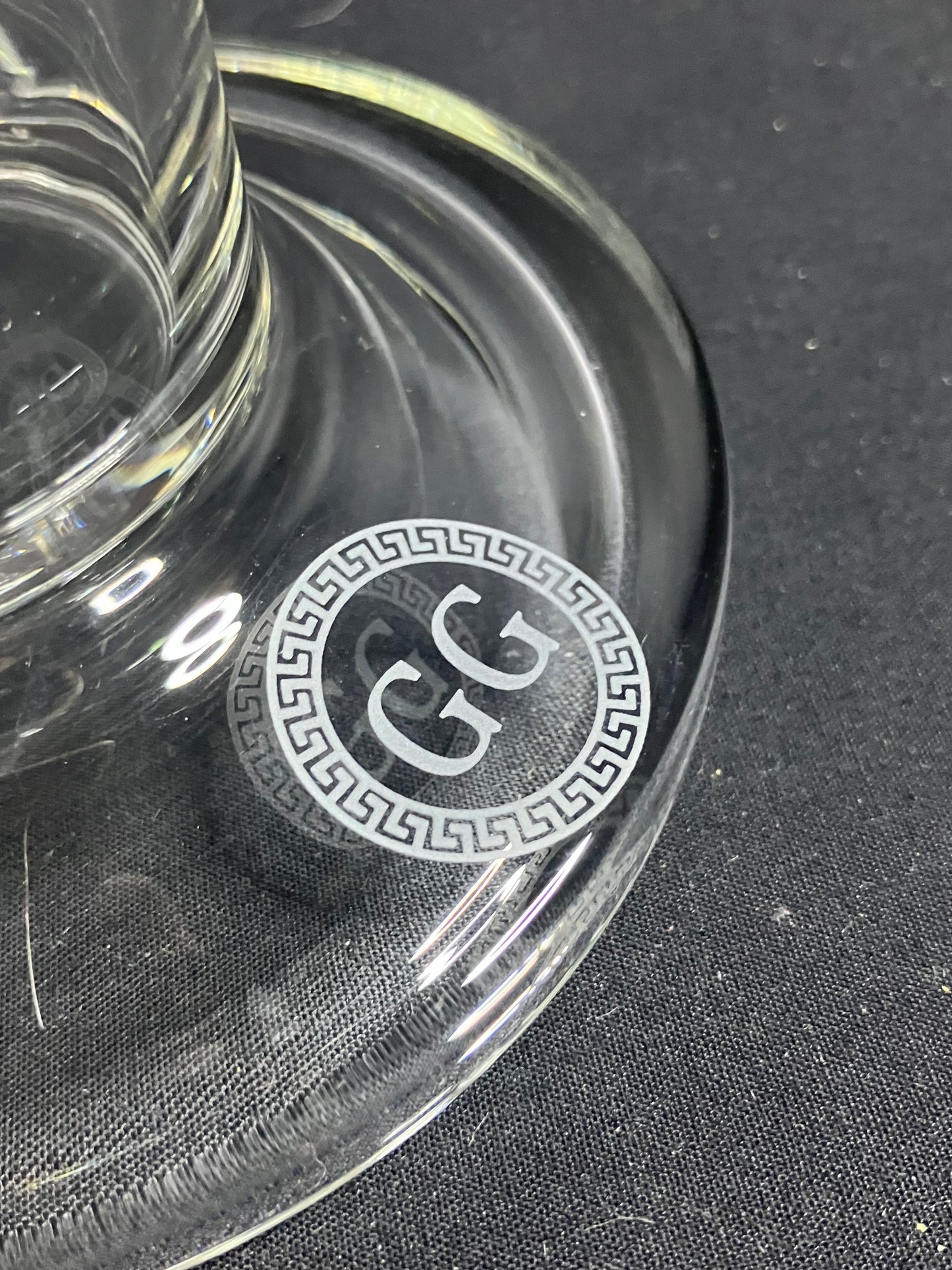 Greek Glass Dual Inline Tube W/ Opal
