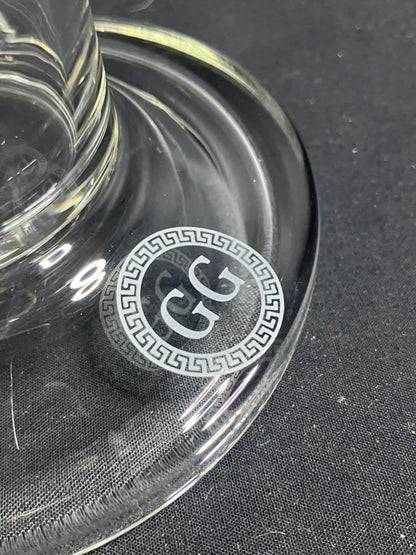 Greek Glass Dual Inline Tube W/ Opal