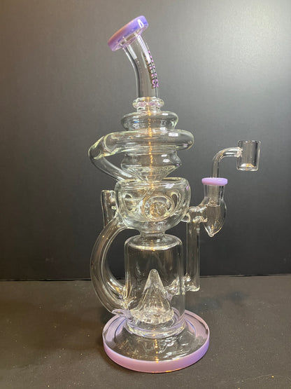 Hittin Glass 11” Swiss Cup Recycler Dab Rig