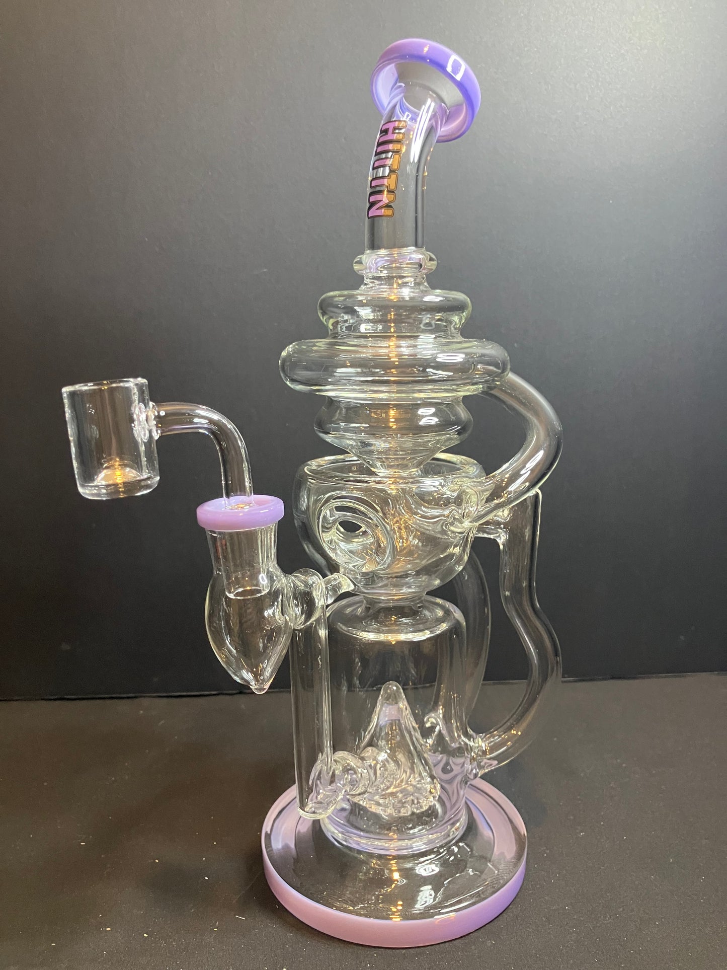 Hittin Glass 11” Swiss Cup Recycler Dab Rig
