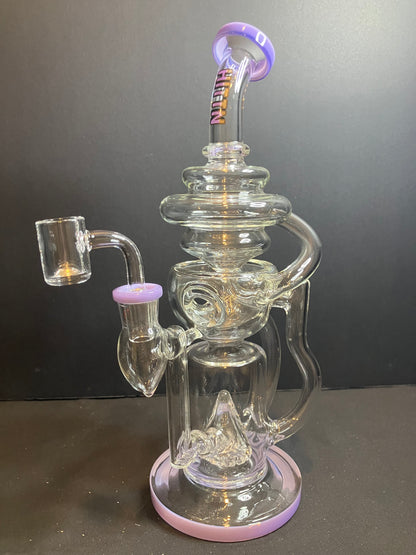 Hittin Glass 11” Swiss Cup Recycler Dab Rig
