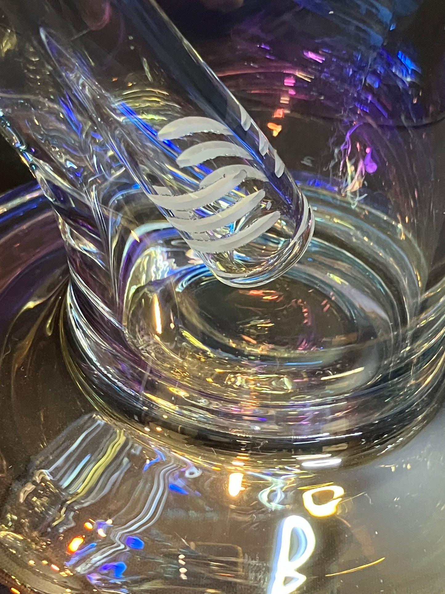 13” Iridescent Double Kinked Bong