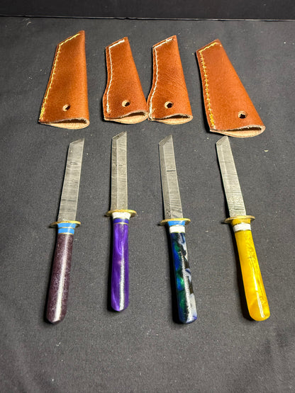 Single Edge Damascus Steel Dab Tool