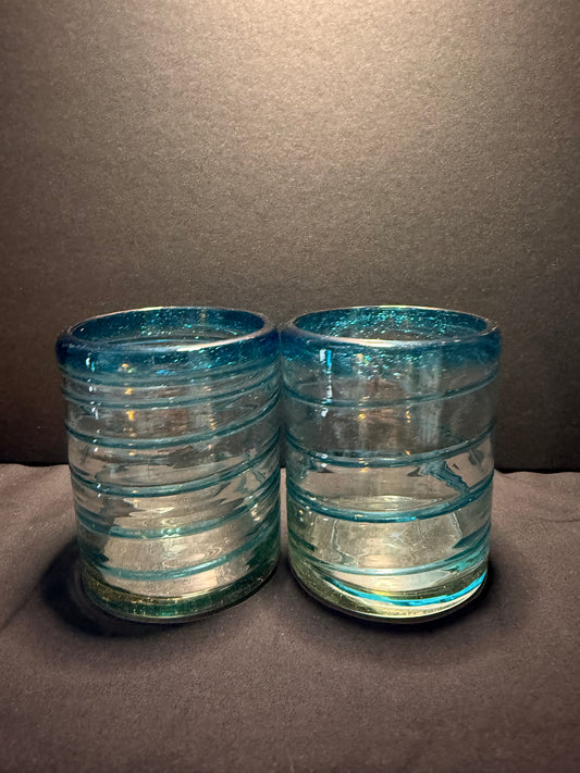 Handblown Mexican Dinking Glasses Set