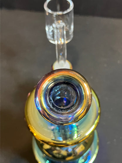 6.5” Iridescent Bent Neck Mini Rig