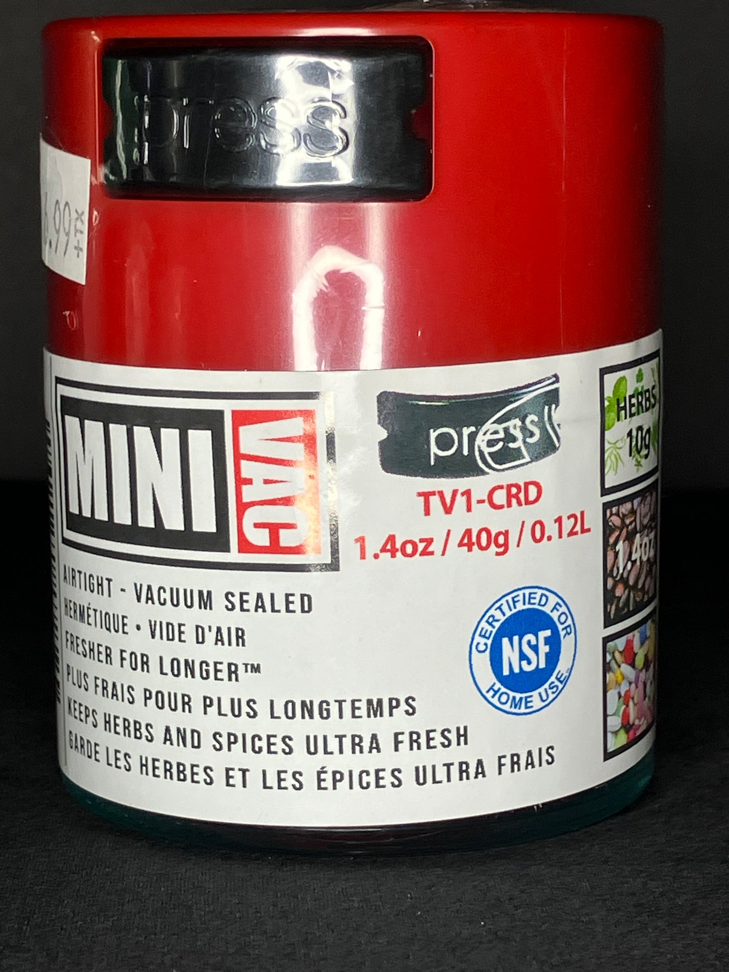 MiniVac Airtight Storage Container | 10G | 2.9”